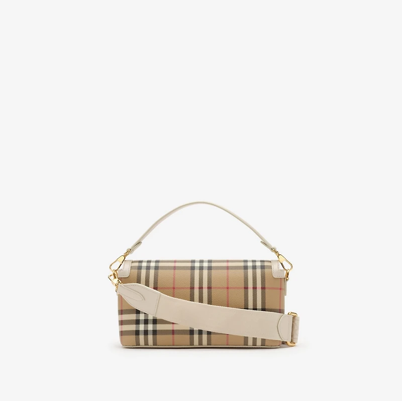Top Handle Note Bag in Vintage check/soap beige - Women, Cotton, Technical | Burberry® Official