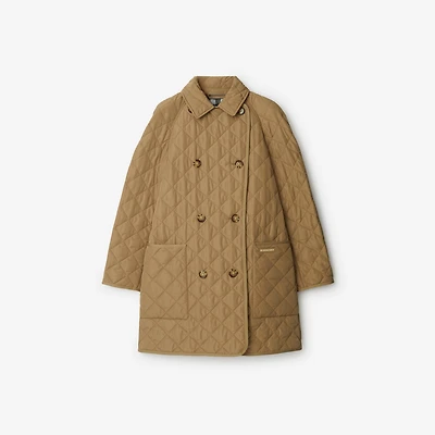 Quilted Coat in Camel - Women | Burberry® Official