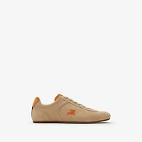 Suede Knight Runner Sneakers​ in Flax/pumpkin orange - Men | Burberry® Official