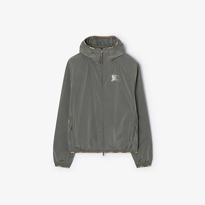 Nylon Hooded Jacket in Carbon grey - Men | Burberry® Official