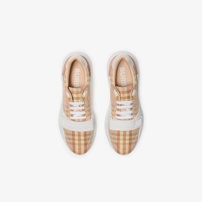Check Sneakers in Teacup pink - Women, Nylon, Technical | Burberry® Official