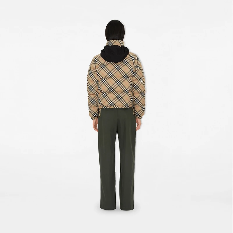 Check Ambleside Puffer Jacket in Sand - Women | Burberry® Official