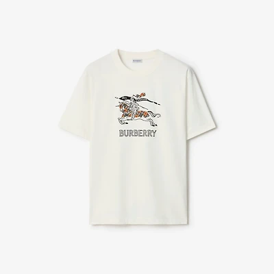EKD Sketch Cotton T-shirt in Chalk white - Men | Burberry® Official