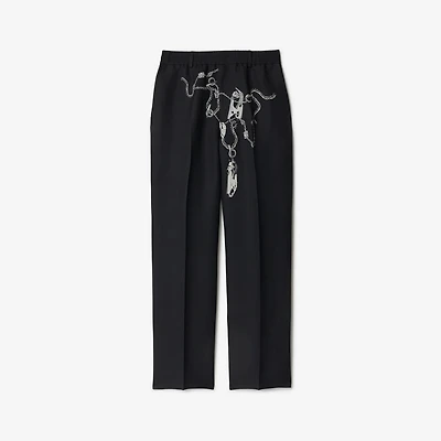 Knight Hardware Canvas Trousers in Silver/black - Men | Burberry® Official