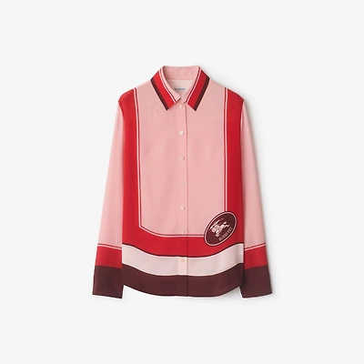 Regular Fit Knight Stamp Box Silk Shirt - Women | Burberry® Official