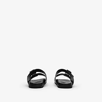 Leather Urchin Sandals in Black - Men | Burberry® Official