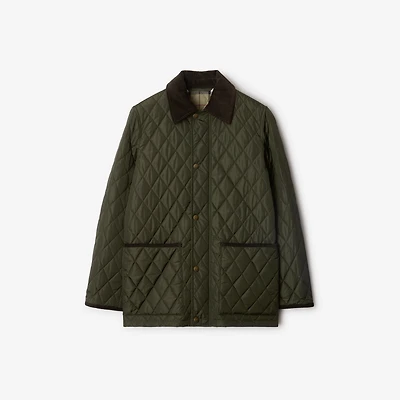 Quilted Nylon Barn Jacket in Shale/brush - Women | Burberry® Official