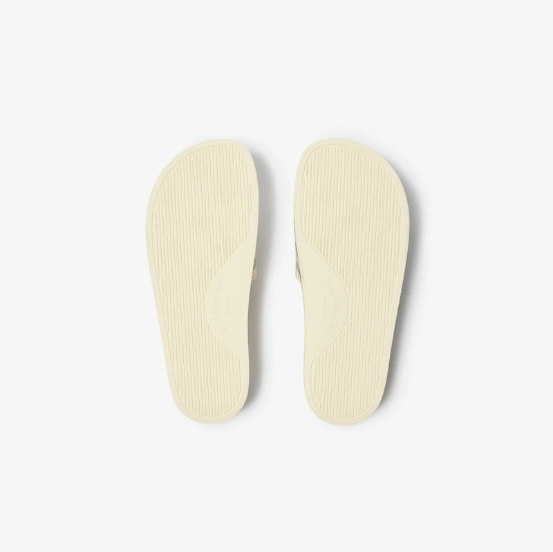 Check Slides in Light beige - Women | Burberry® Official