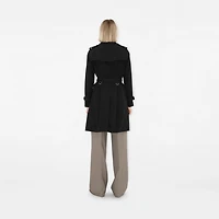 Mid-length Lightweight Kensington Trench Coat in Black - Women, Nylon | Burberry® Official