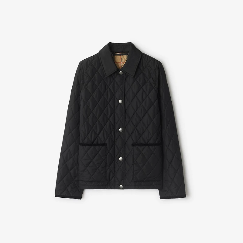 Quilted Nylon Jacket in Black/sand - Women | Burberry® Official
