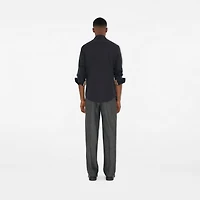 Cotton Poplin Shirt in Navy - Men | Burberry® Official