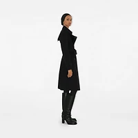 Long Chelsea Heritage Trench Coat in Black - Women, Cotton Gabardine | Burberry® Official