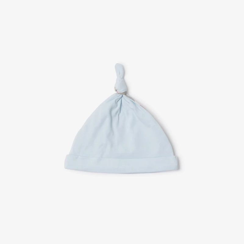 Stretch Cotton Three-piece Baby Gift Set in Bright sky blue - Children | Burberry® Official