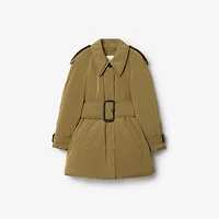 Belted Berryhill Padded Car Coat in Willow brown - Women | Burberry® Official