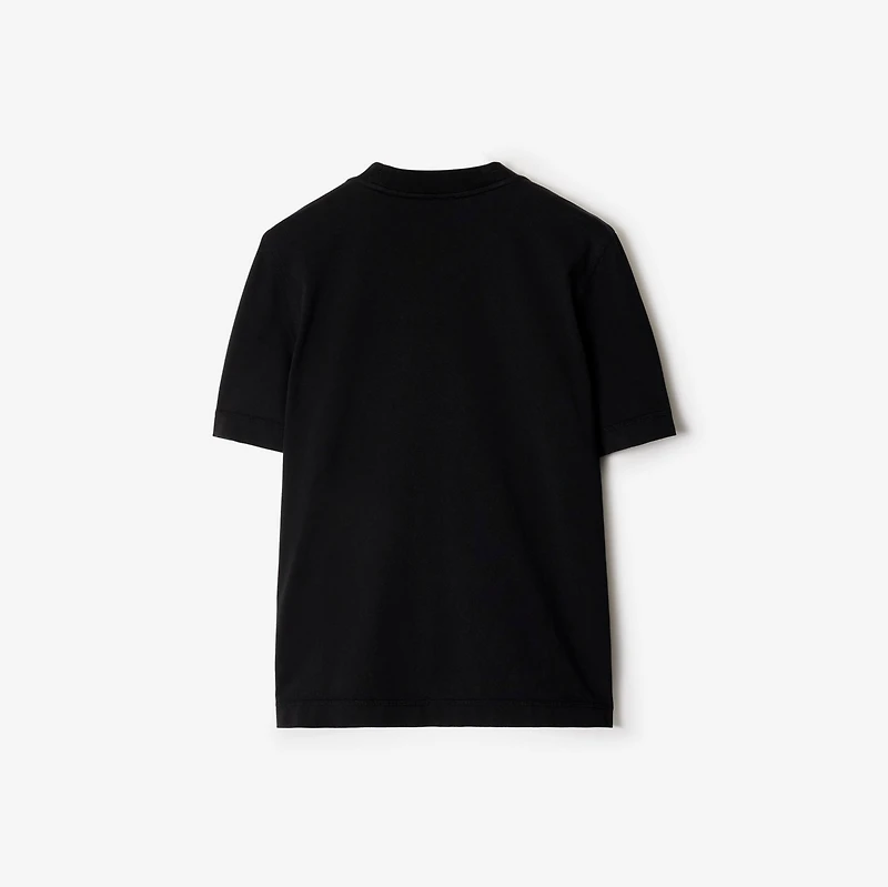 Knight Cotton T-shirt in Black - Women | Burberry® Official