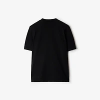 Knight Cotton T-shirt in Black - Women | Burberry® Official