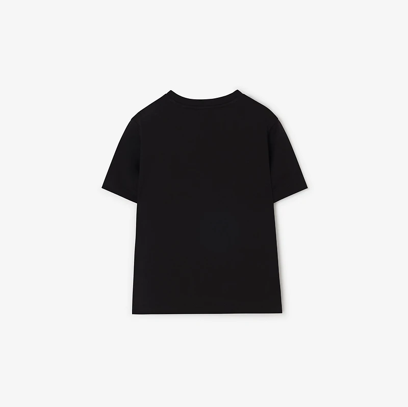Knight Stamp Cotton T-shirt in Black | Burberry® Official