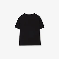 Knight Stamp Cotton T-shirt in Black | Burberry® Official