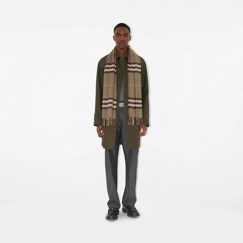 Check Cashmere Scarf in Vole | Burberry® Official