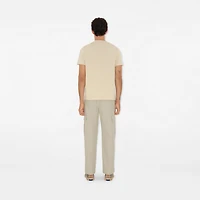 Check Label Cotton T-shirt in Nutmeg - Men | Burberry® Official