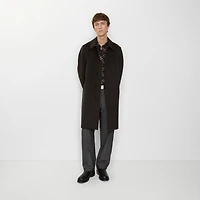 Mid-length Cashmere Car Coat in Cog brown melange - Men | Burberry® Official