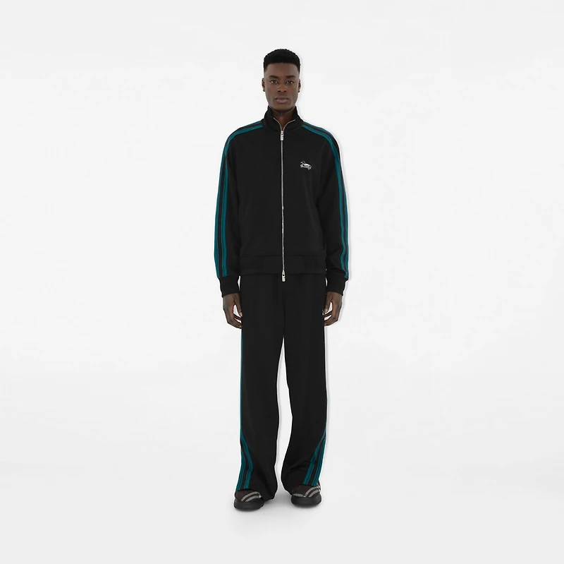 Striped Jersey Track Pants in Black - Men | Burberry® Official