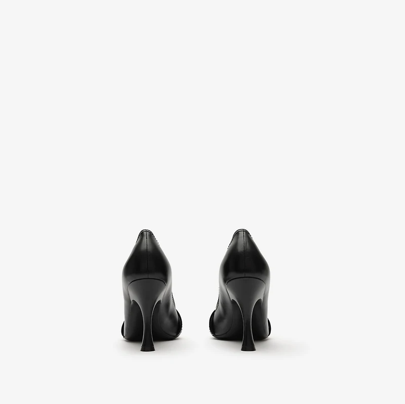 Leather Cotswolds High Pumps in Black - Women | Burberry® Official