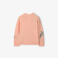 London Guards Wool Cardigan in Shell pink | Burberry® Official