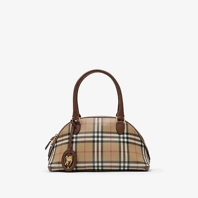 Small Check Bag in Archive beige - Women, Cotton | Burberry® Official