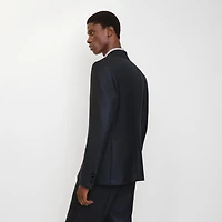 Check Wool Tailored Jacket in Tarmac grey/dark pewter grey - Men | Burberry® Official