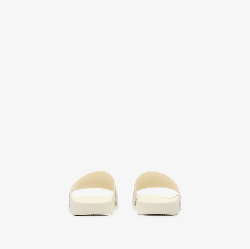 Check Slides in Light beige - Women | Burberry® Official