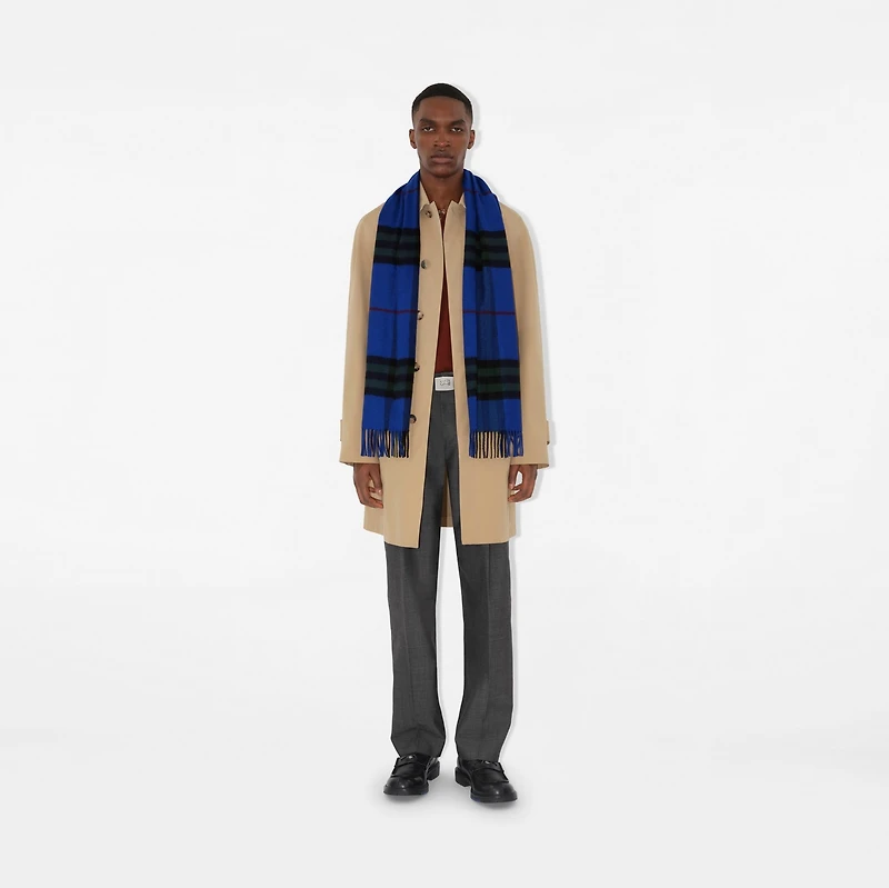Check Cashmere Scarf in Knight | Burberry® Official