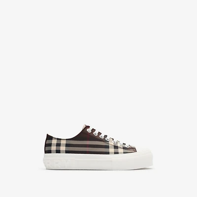Check Sneakers in Mahogany - Women | Burberry® Official