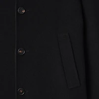 Mid-length Wool Car Coat in Black/snug brown - Men | Burberry® Official