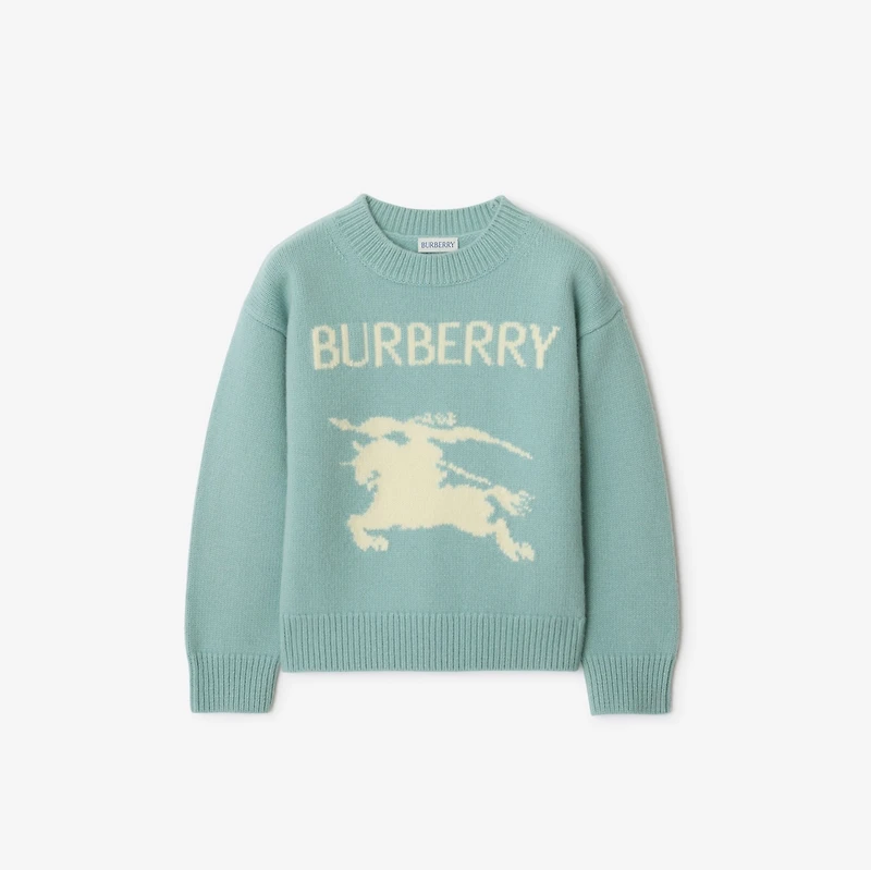 EKD Wool Cashmere Sweater in Eggshell blue | Burberry® Official