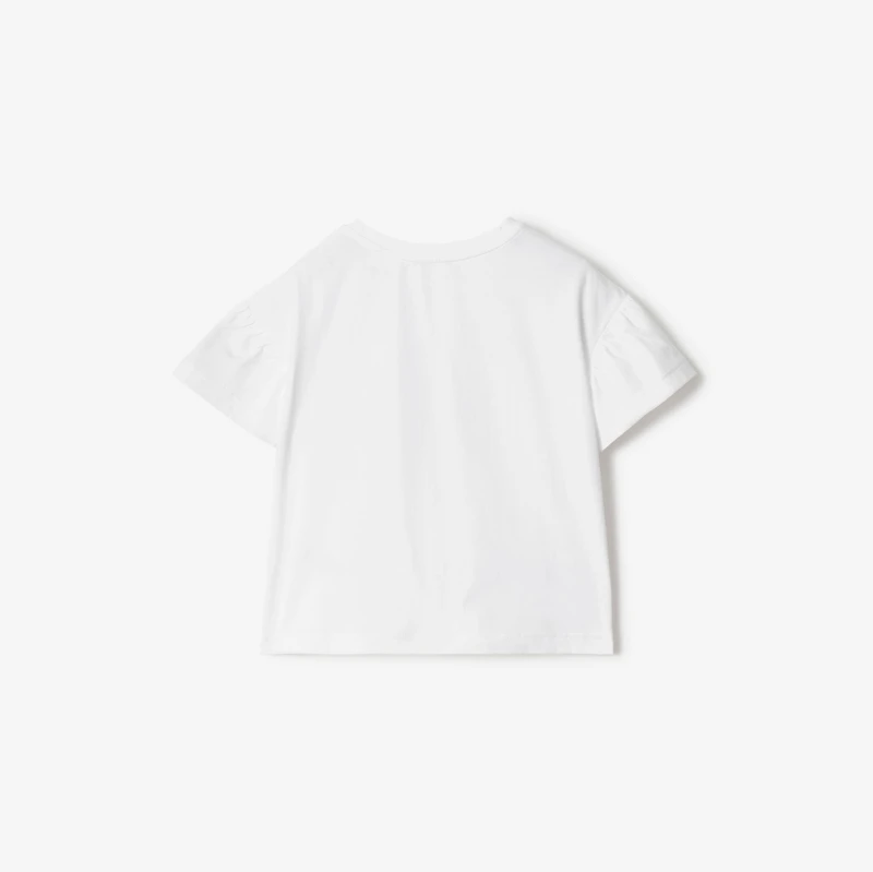 Crystal EKD Cotton T-shirt in White | Burberry® Official