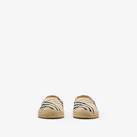Check Mews Espadrilles​ in Sand - Men, Linen | Burberry® Official