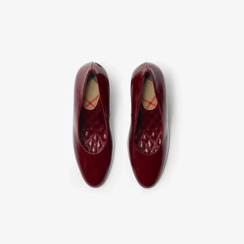 Patent Leather Trinket Pumps in Fig - Women | Burberry® Official