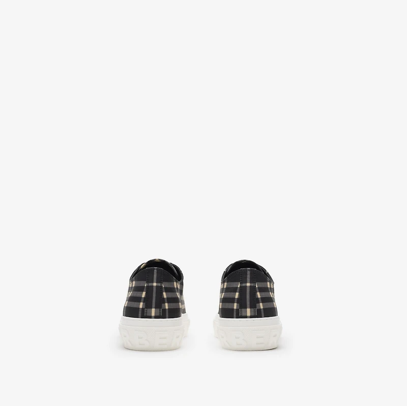 Check Sneakers in Black/calico - Men, Nylon | Burberry® Official