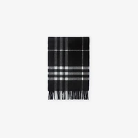 Check Cashmere Scarf in Black/calico | Burberry® Official