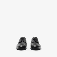 Leather Carlyle Stamp Derby Shoes in Black - Men | Burberry® Official
