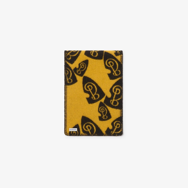 Cascading B Shield Wool Scarf in Chocolate/crown | Burberry® Official