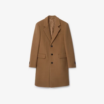 Wool Tailored Coat in Fawn beige - Men | Burberry® Official