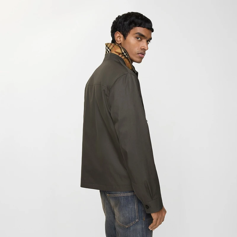 Tropical Gabardine Bloomsbury Harrington Jacket in Graphite grey - Men | Burberry® Official