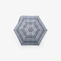 Check Folding Umbrella in Bank blue | Burberry® Official