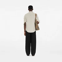 Slim Fit Cotton Shirt in Sail - Men | Burberry® Official