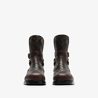 Check Leather Ledger Jodphur Boots​​ in Truffle brown - Men | Burberry® Official