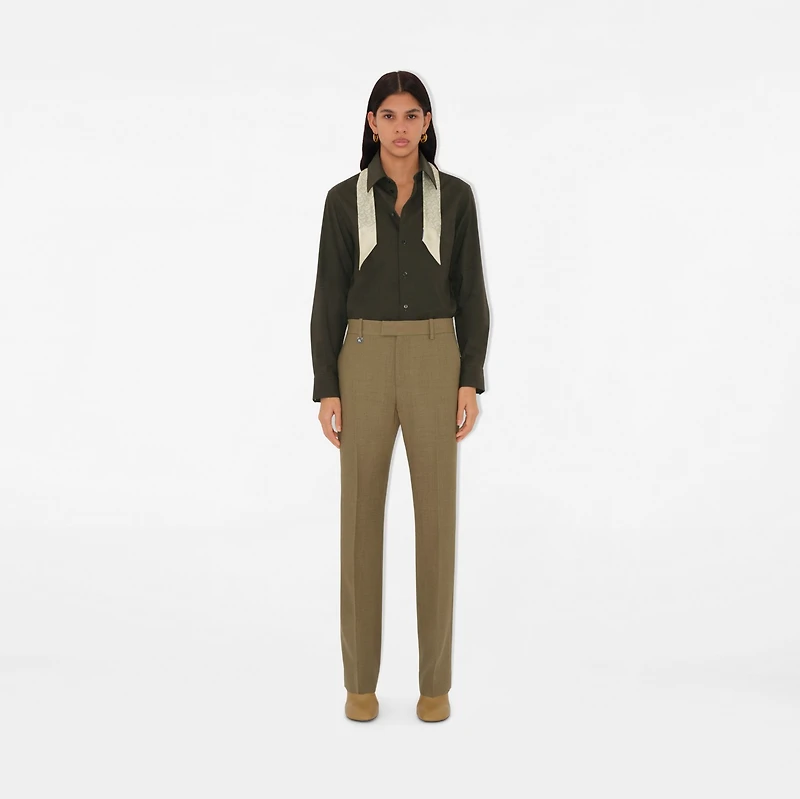 Skinny B Charm Silk Scarf in Nutmeg | Burberry® Official