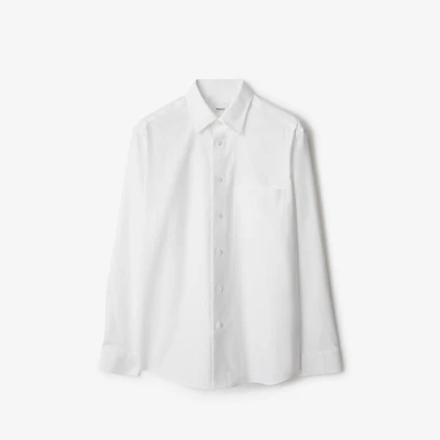 Cotton Oxford Shirt in White - Men | Burberry® Official