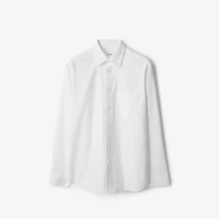 Cotton Oxford Shirt in White - Men | Burberry® Official